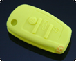 아우디 리모컨키 실리콘 케이스(버튼:3개)노란색