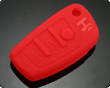 아우디 리모컨키 실리콘 케이스(버튼:3개)붉은색