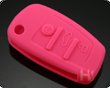 아우디 리모컨키 실리콘 케이스(버튼:3개)도홍색