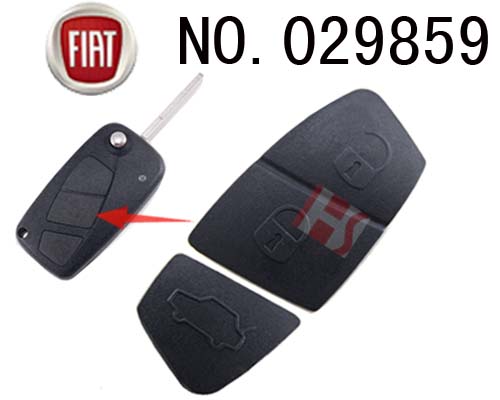 피아트 고무 버튼(3버튼,검은색)