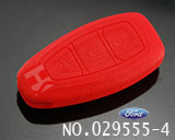 포드,몬데오 리모컨키 실리콘 케이스(붉은색,3버튼)