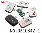 중동 토요타 랜드크루져 2-4버튼용 리모컨키 (ASK:433)
