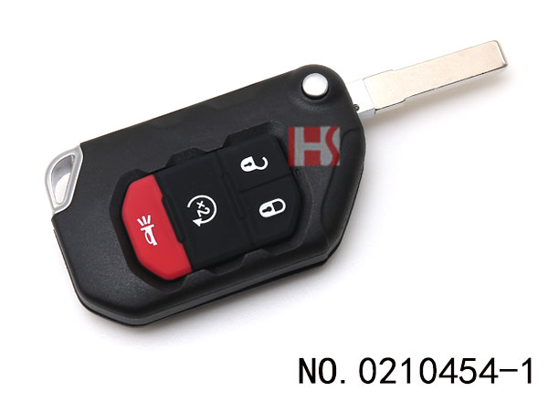 19 크로스 지프 4 버튼 폴딩 리모트 키 쉘