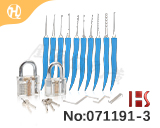 고품질 해정 픽 10건 + 연습용 자물쇠 2개 세트