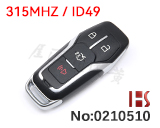 2015년 포드 자동차 3+ 1 버튼 스마트 키(ID49/315Mhz/ASK)