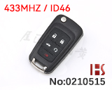 쉐보레 스마트 풀딩키(433MHZ, ASK, ID46, 5 버튼)