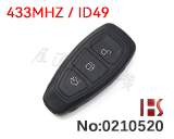 포드/쿠가(KUGA)용 3 버튼 스마트 키(433Mhz, ID49)